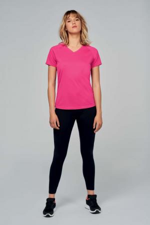 Sport T-Shirt V-Ausschnitt Damen